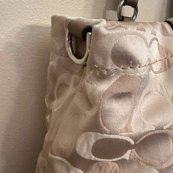 Coach F18450 Ashley Signature Sateen Satchel Bag Brown Khaki - Picture 4 of 16